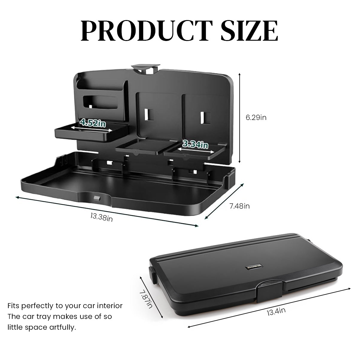 HASTHIP® Car Tray Table, Multi Functional Portable Foldable Car Backseat Tray Desk,