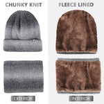 HASTHIP® Winter Caps for Women, Fleece Lined Women's Beanie Cap Hat with Neck Scarf,