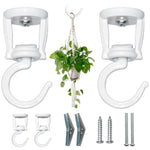 HASTHIP® 2Pcs Ceiling Hooks Screw Fixing Zinc Alloy Metal Ceiling Hooks Multi Purpose Decorative Ceiling Hooks for Hanging Planter, Flower Basket, Lantern, with Screws Pack