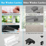 HASTHIP Transparent Sliding Glass Door Locks, 2 Pack, Tool-Free Child Safety for Windows and Cabinets