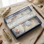 HASTHIP Vintage Wonderland Scrapbooking Kit with A6 Journal, Stickers, Papers and Tweezers