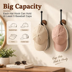 HASTHIP L-Shaped Wood and Metal Wall Hat Hooks with Hidden Screw Mounting for Caps and Hair Accessories