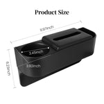 HASTHIP® 3in1 Car Seat Gap Filler Organizer with Cup Holder&Car Tissue Holder,Multipurpose Seat Gap Storage Box