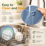 HASTHIP Silicone Lids for Bowls, Three Sizes, Microwave Splatter Covers and Heat-Resistant Mats