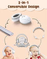 HASTHIP® 2-in-1 Baby Ear Muffs Noise Protection, Adjustable Baby Headphones with Stretchy Band,