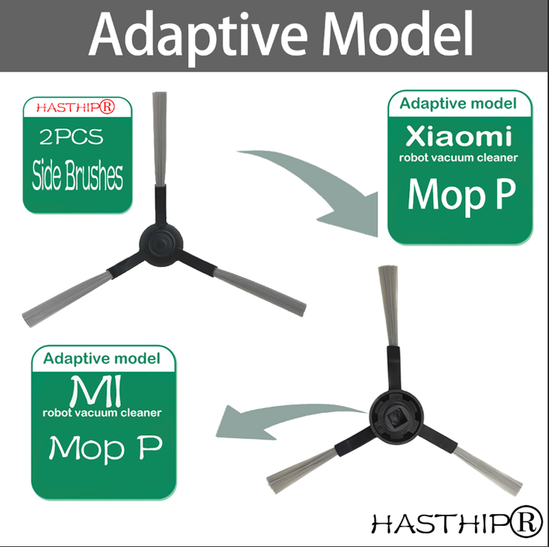 HASTHIP® Replacement Mi Robot Vacuum Side Brushes Compatible with Mi Robot Vacuum-Mop P Replacement Accessories for Mi Mop P.
