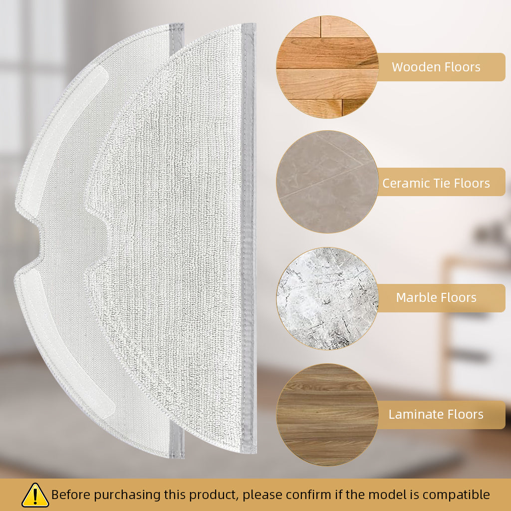 HASTHIP® 4Pcs Replenishment Kit Mop Cloth for Drea*me D9/D9 Pro/D9 Max /F9/F9 Pro/L10 Pro Robot Vacuum Cleaner, Replacement Accessories Cleaning Tools Washable and Reuseable Absorbent Mop Pad