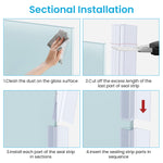 HASTHIP® 6.6Ft/2M Shower Door Side Seal Strip, Silicone Bathroom Glass Door Side Seal Strip, Frameless Glass Door Seal Strip Stop Shower Leaks and Create a Water Barrier (10mm Thickness)