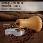 HASTHIP® Espresso Tamper, Heavy Duty Stainless Steel Coffee Tamper, Refined Handle and Stainless Steel Flat Base Handle Espresso Tamper, for Coffee Machine Accessories Tool(53MM)