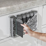 HASTHIP® Trash Bag Dispenser, Trash Bag Holder Wall Mount, Hanging Garbage Bag Dispenser, Trash Bag Roll Holder for Plastic Bags Countertop, Home Decor Under Kitchen Sink Organization