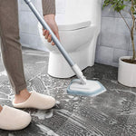 HASTHIP Bathroom Cleaning Brush with 39" Extendable Handle and Two Replaceable Heads for Home