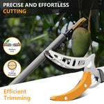 HASTHIP® Extendable Tree Pruning Trimmer5.9-9.8ft Telescopic Fruit Tree Branch Cutter with Saw Blade SK5 Heavy Duty Long Handle Tree Pruning Trimmer Gardening Tree Trimmer