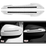HASTHIP® 16Pcs Car Safety Stickers Cool White Reflective Anti-collision Car Door Stickers Decorative Car Stickers Removable Stickers for Car Door Sill, Door Edge, Handle, Rear Mirror, Rear Trunk