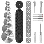 HASTHIP 44-Piece Rotary Tool Accessories Set – HSS Circular Saw Blades, Grinding Discs & Diamond Cutting Wheels for DIY & Repairs