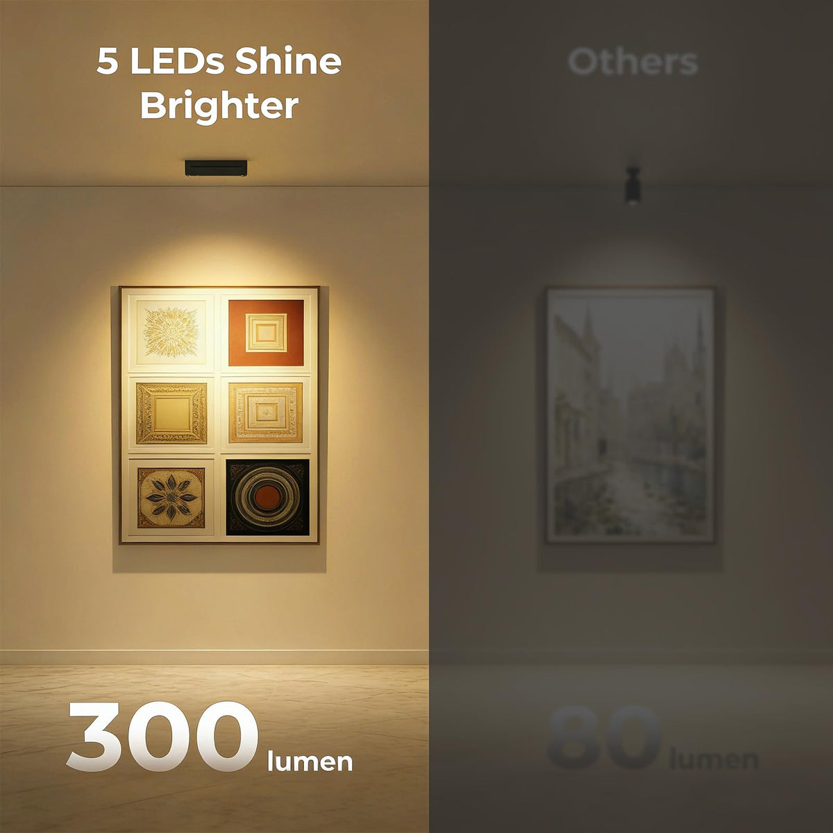 HASTHIP USB Cordless LED Wall Lamp with Remote Control