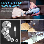HASTHIP 44-Piece Rotary Tool Accessories Set – HSS Circular Saw Blades, Grinding Discs & Diamond Cutting Wheels for DIY & Repairs