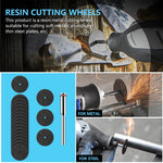 HASTHIP 44-Piece Rotary Tool Accessories Set – HSS Circular Saw Blades, Grinding Discs & Diamond Cutting Wheels for DIY & Repairs