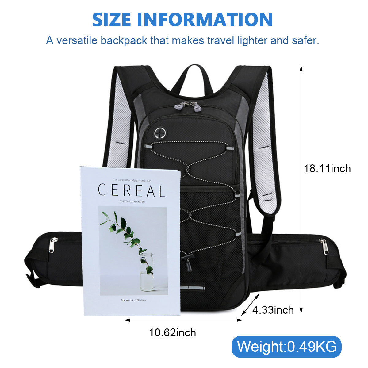 HASTHIP® Hydration Backpack with 2L Hydration Bag for Hiking Cycling Running MTB, BPA Free Hydration Backpack Professional Hiking Backpack for Men Women Kids, Trekking and Cycling Accessories