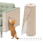 HASTHIP® 1PCS 39.4"x15.8" Self-Adhesive Cat Scratch Mats – Trimmable DIY Cat Scratcher Pads for Couch