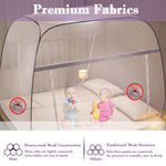 HASTHIP® Pop-up Mosquito Tent for Bed Fine Mesh, Fine Mesh Breathable Mosquito Net for Double Bed, Full-sized Bed 57 inches High, Duble Side Zip-up Mesh Door Design