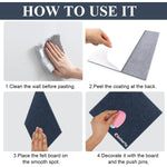 HASTHIP® Cork Board Alternative - 47"x35" 6 Pack Felt Wall Tiles with Safe Removable Adhesive Tabs