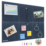 HASTHIP® Cork Board Alternative - 47"x35" 6 Pack Felt Wall Tiles with Safe Removable Adhesive Tabs