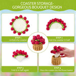 HASTHIP® DIY Rose Crochet Coaster Art Craft Kit