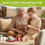 HASTHIP® DIY Rose Crochet Coaster Art Craft Kit