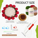 HASTHIP® DIY Rose Crochet Coaster Art Craft Kit