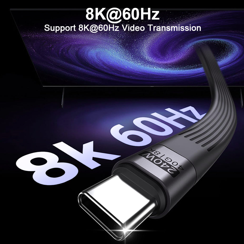 HASTHIP® Cable USB C corto PD 240W/USB 4.0 C/Transferencia datos 40 Gbps