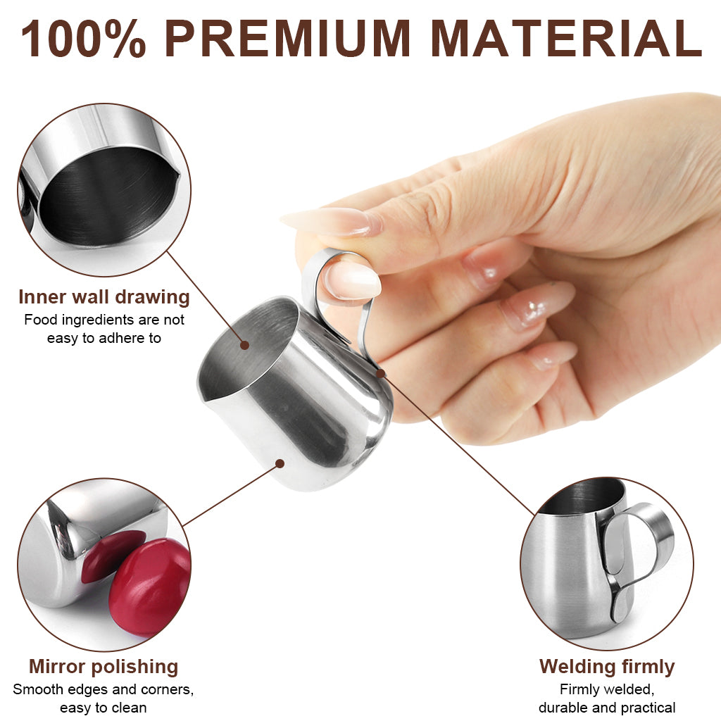 HASTHIP® 30ml Stainless Steel Milk Frothing Pitcher Mini Espresso Jug