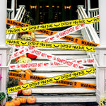 HASTHIP® UimoKi Halloween Decorations, 3inx90ft Black Yellow Caution Warning Tape, High-Visibility Non-Adhesive Party Decor for Indoor Outdoor Haunted House, Doors, Walls, Danger Areas, Spooky Event