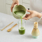 HASTHIP® Japanese Matcha Tea Set - Bamboo Matcha Whisk Set with Traditional Scoop,Tea Spoon,Whisk Holder - Ceremony Accessories for Preparing Authentic (Yellow)