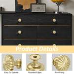 HASTHIP® 2 Pack Cabinet Handles, Brushed Brass Round Drawer Pulls, Soft Gold Knobs for Kitchen Cabinets, Dresser, Wardrobe, Cupboard Furniture Hardware