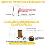 HASTHIP® Asiento de coche infantil plegable y compacto,chaleco de seguridad ligero lino resistente,fácil transportar ideal para viajes y uso diario - Gris