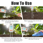 HASTHIP 3-in-1 Soil Moisture, pH & Light Meter