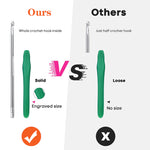 Crochet Hooks Set, Realplus 41 Pcs Full Size Crochet Set, Ergonomic Soft Grip Rubber Handles, Crochet Kits For Beginners Adults, Sister Gift, Crochet Hooks With Case (Green)