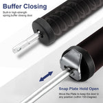 Door Closer Aluminum Alloy Safety Pneumatic Hydraulic Buffer Automatic Door Closer, Adjustable Speed Quiet Door Closer for Wooden Door, Metal Door, Security Door, Weight Up to 35 Kgs (Brown)