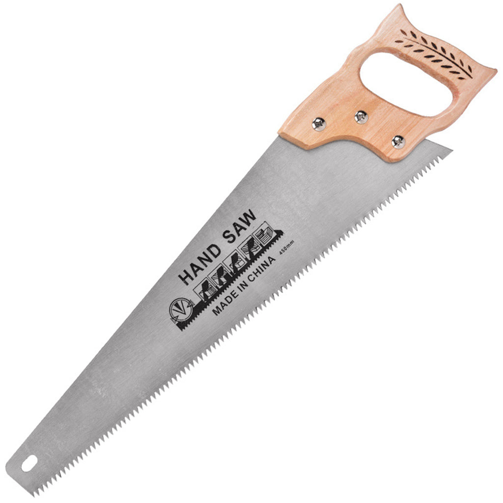 45cm Hand saw for Wood, Plywood Cutting, Heavy Duty SK-4 Steel Handsaw for Pruning, Gardening, High Cutting Efficiency, Hand-Crafted Tool for Carpenter