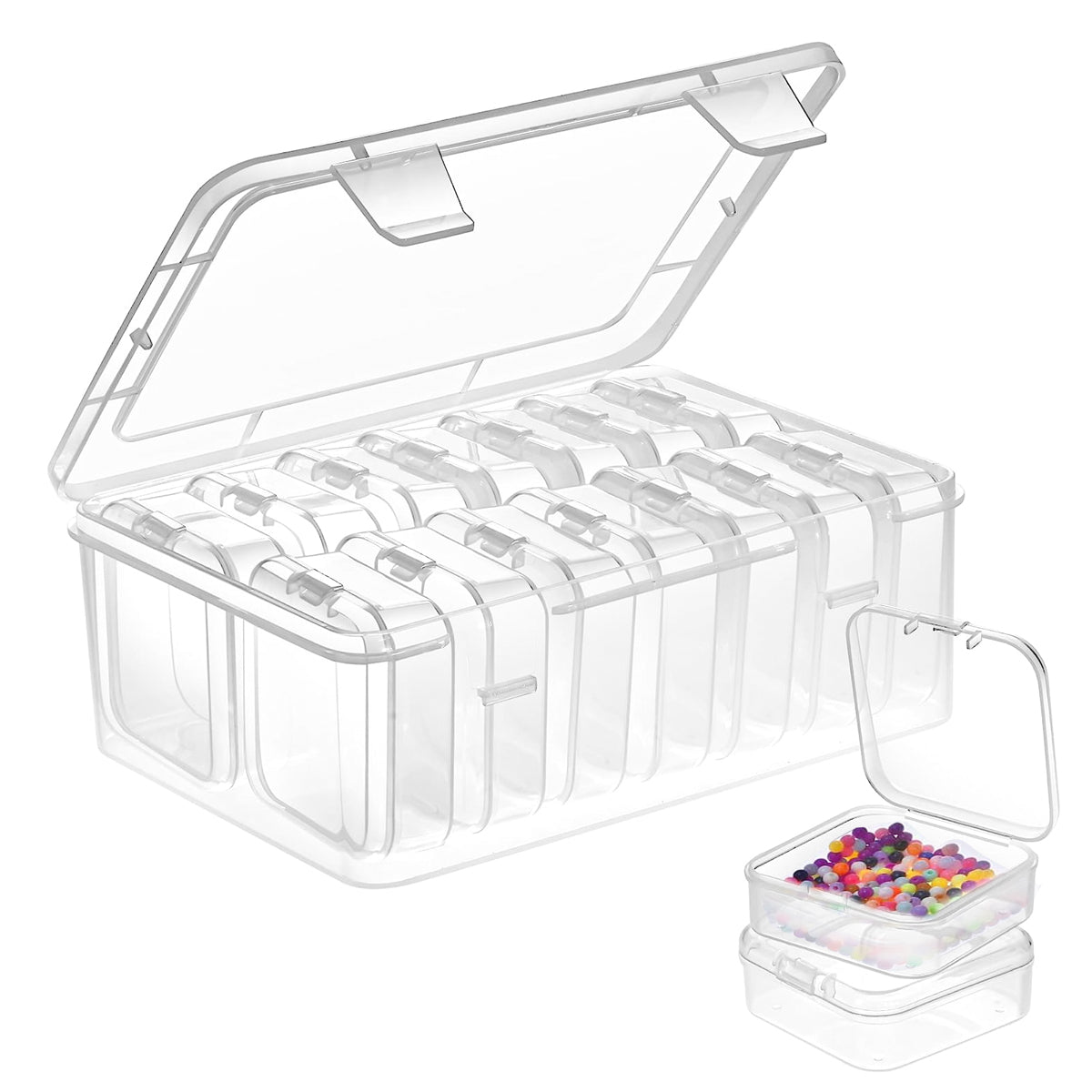 HASTHIP® Transparent Jewelry Organizer Box Set of 15Pcs PlasticOrganiz –  Hasthip