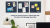 Create the Perfect Home or Office Wall with This Blue Felt Message Board Set