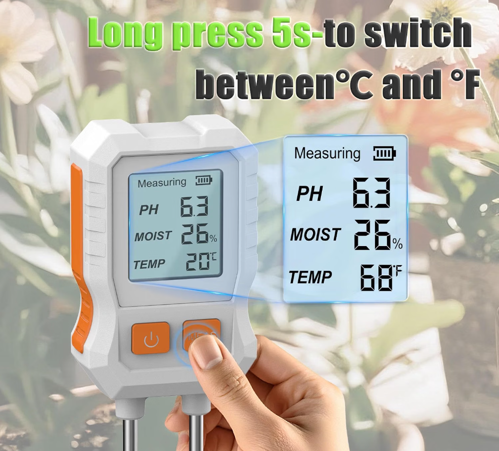 HASTHIP 3-in-1 Soil Moisture, pH & Light Meter