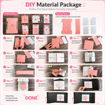 HASTHIP Foldable Accordion Scrapbook Album with Journaling Accessories for DIY Photo Memories