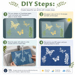 HASTHIP 16 Pieces Cyanotype Paper Kit with A4, A5 and A6 Sun-Print Sheets for DIY Projects