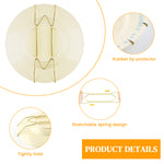 HASTHIP® Spring Plate Hangers for Home Decor Wall Decor Heavy Duty Stainless Steel Golden Spring Plate Hangers for 5.5''-8'' Dia Plates
