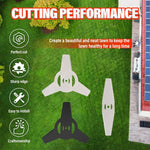 HASTHIP Weeder Blades Replacement 4 Pack for Grass Trimmers and Lawn Mowers | Manganese Steel Three-Point and Flat Blades