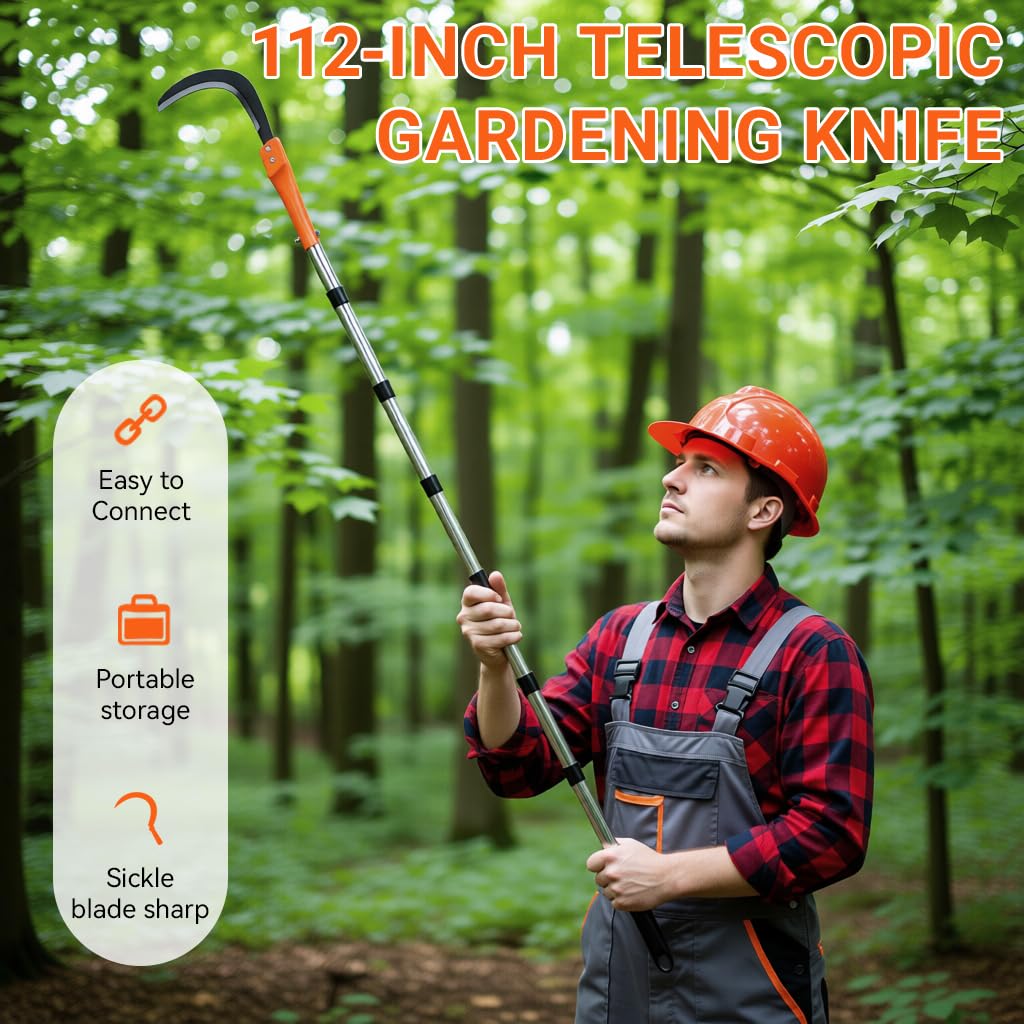 HASTHIP 285cm Telescopic Fruit Picker with Curved Blade