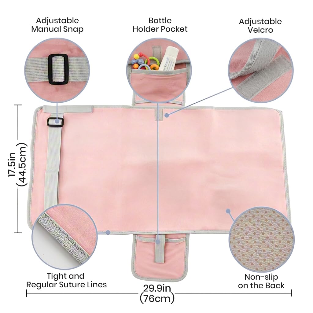 HASTHIP Toddler Airplane Seat Extender with Foldable Cushion, Microfiber Surface and Side Pocket
