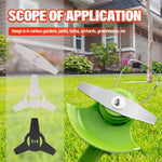 HASTHIP Weeder Blades Replacement 4 Pack for Grass Trimmers and Lawn Mowers | Manganese Steel Three-Point and Flat Blades