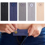 HASTHIP 5 Pack Elastic Waistband Extenders, No-Sew Button Hook Pants Expanders for Adjustable Fit